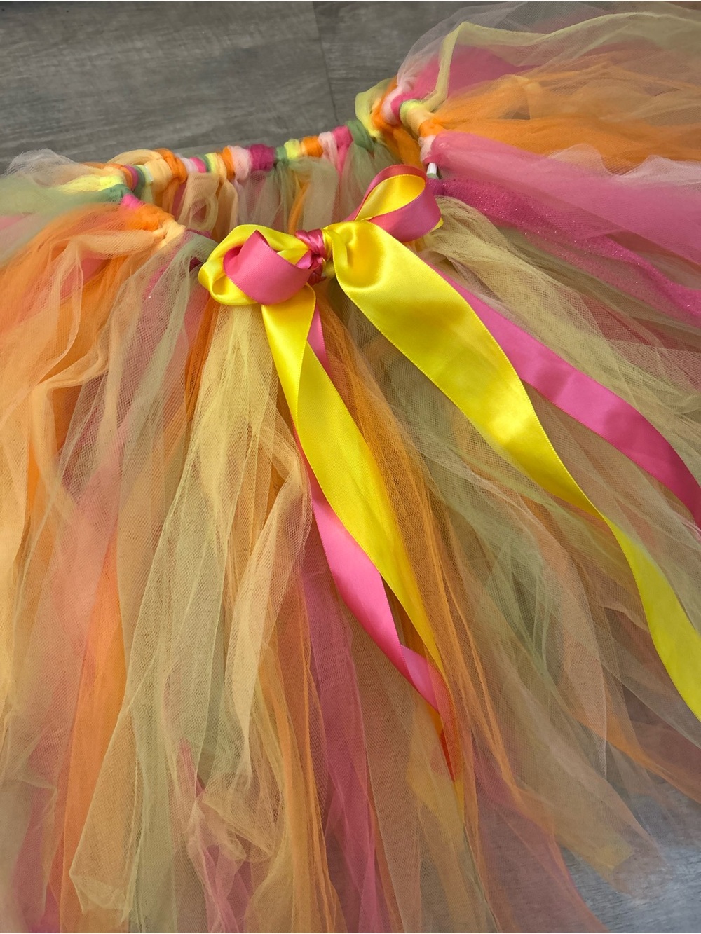 Girls' Handmade Multicolor Tulle Tutu Skirt